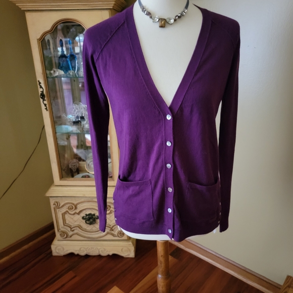 A/X ARMANI EXCHANGE | PURPLE CARDIGAN - Picture 2 of 14